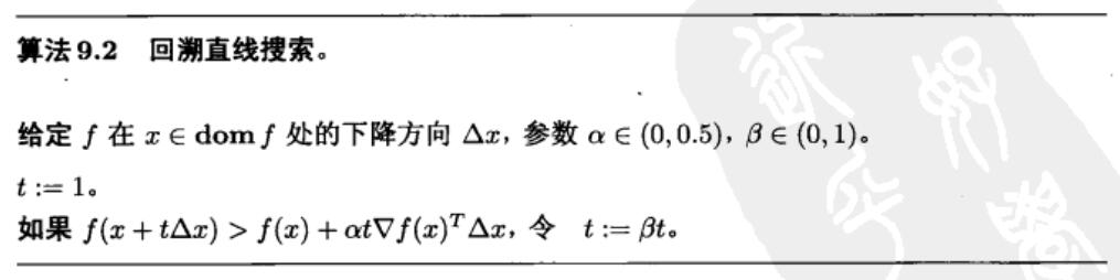 回溯直线搜索算法